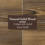 MyGift Burnt Wood Wall Mount Coat Hook Rack and Hat Rack with 3 Hooks Pipe Fixture Design MyGift