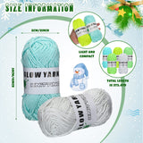 WILLBOND 5 Rolls Glow in The Dark Yarn Luminous Crochet Yarn for Crocheting DIY Knitting Glow Fingering Sewing Supplies for Arts Crafts Sewing Party Supplies, 54.7 yd Per Roll (Classic Colors) WILLBOND