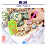 STGLCR Sea Turtle Special Shape Diamond Art Kits for Adults,5D Animal Diamond Painting Kits for Beginner,Diamond Dots Gem Art Crystal Painting Kits for Home Wall Decor Gift 12 X 12Inch STGLCR