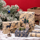 RUSPEPA Christmas Wrapping Paper Rolls - Mini Roll - 17 inches x 10 feet per Roll, Total of 3 Rolls - Reindeer and Snowflake RUSPEPA