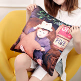 OKBA 4 PCS Sublimation Blanks Pillow Cases 16"x 16" White Cushion Covers Glossy Satin Pillow Covers Heat Transfer DIY Custom Picture Pillow Covers OKBA