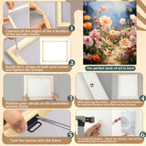 DoubleFill 3 Pack DIY Canvas Stretcher Bars 16x20 Inch Canvas Frame Wood Canvas Frames Kit Easy to Assemble for Prints, Posters, Oil Painting, Canvas Painting, Embroidery Stitch and Needlepoint Arts DoubleFill