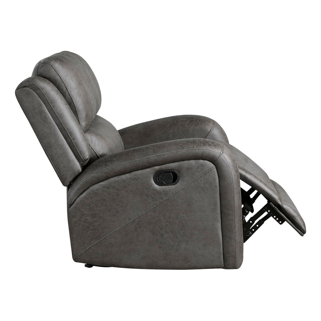 Lexicon Rocker Recliner Chair, Reclining Rocking Chair, Home Theater Reclining Seat, Manual Recliner Seat for Living Room, Nursery, Bedroom, Office, Apartment, Grey Lexicon