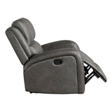 Lexicon Rocker Recliner Chair, Reclining Rocking Chair, Home Theater Reclining Seat, Manual Recliner Seat for Living Room, Nursery, Bedroom, Office, Apartment, Grey Lexicon
