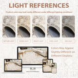 Collive Washable Area Rug 8x10, Neutral Boho Rugs for Living Room Rugs 8x10 Non Slip Farmhouse Modern Bedroom Carpet Stain Resistant Aesthetic Print Accent Floor Mat for Dining Guest Office - Beige Collive