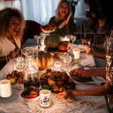 sweet grain 10oz Sublimation Glass Tealight Candle Holder with Bamboo Lids 12 Pcs Sublimation Frosted Glass Jar for Party Decorations, Birthday, Wedding and Dinner Table Decor sweet grain