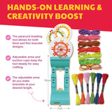 KidzMaker - Friendship Bracelets - DIY Craft Kit for Kids - Create Unique Friendship Bracelet Making KIT with Various Designs and Styles - Includes Braiding Tools, Threads, and Beads for Bracelets 4M