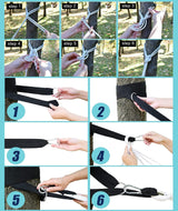 Double Brazilian Hammock 2 Person Canvas Cotton Fabric Hammock with Trees Strap for Patio Garden Balcony Porch Backyard Outdoor and Indoor STEGTA