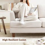 Busaurus 3 Seater Sofa Couch with Deep Seats, 89" Mid Century Modern Upholstered Sofa with Armrests, Comfy Couches for Living Room, Bedroom, Apartment and Office (Beige) Busaurus