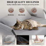 FelixKing Rocking Chair Nursery, Low-Seat Glider Chair, Upholstered Rocking Chair with Side Pocket and Foot Rest, Comfortable Modern Accent Armchair Recliner for Mom Nursery Living Room Bedroom Grey FelixKing