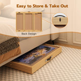 24.8" H Tall Puzzle Table with Drawers, 1000 Pieces Jigsaw Puzzle Board with Folding Legs & Protective Cover - 30" x 22" Portable Table for Adults upvercy