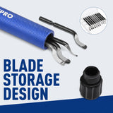 WORKPRO Deburring Tool with 11 Extra High Speed Steel Swivel Blades - 360 Degree Rotary Head Deburring Tool for Metal, Resin, Aluminum, Copper, Plastic, 3D Printing, Wood WORKPRO