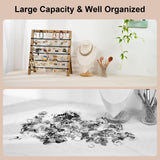 Emfogo Earring Holder Organizer, 6 Tier Earring Display Stand with 285 Holes & 6 Bracelet Rods, Rustic Wood Jewelry Organizer for Earring Bracelet Necklace Ring, Gifts for Women (Rustic) Emfogo