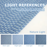 KOZYFLY Washable Runner Rug 2x6 Ft Runners for Hallways Kitchen Runners with Rubber Backing Braided Cotton Entryway Runner Indoor, Carpet Runners for Hallway Kitchen Entryway Bedroom, Blue KOZYFLY