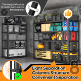 Nexvrtau Garage Shelving Heavy Duty,5 Tier Adjustable Metal Shelving Storage Rack,Storage Shelves,48" Wx20 Dx72.2 H,Industrial Shelving Unit for Basement,Warehouse,Garage Organization.1 Pack Nexvrtau