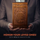 INTAJ Cremation Urns for Human Ashes Companion Male Female Wooden Tree of Life Urns Box and Casket for Ashes Men Women Child Pets Cat Dog Urn Burial Funeral Memorial Urns for Ashes Hold 180 Cubic Inch INTAJ