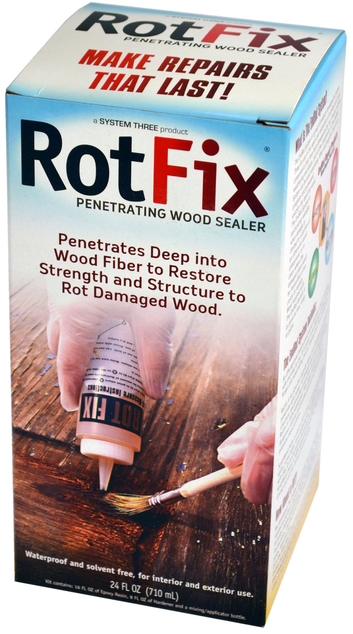System Three Resins Rotfix Wood Restoration Rot Repair, 24-Ounce SYSTEMTHREE