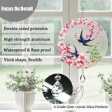 WindMage 6 Pack 8inch Sublimation Wind Spinner Blanks 3D Aluminum Metal Wind Sculpture Kinetic Spinners for Yard and Garden Indoor Art Ornaments Hanging Decoration (Round) WindMage