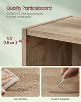 VASAGLE 5-Tier Adjustable Bookshelf in Camel Brown - 23.6 Inches Wide Floor Standing Unit VASAGLE