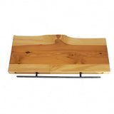 VINTAYARD Rustic Wood Floating Shelves, Live Edge Wooden Shelf for Farmhouse Wall Decor, Set of 2 Shelves with Solid Steel-Coated Hidden Brackets, Hand Finished and Sealed (Cedar, 24 inches Long) VINTAYARD