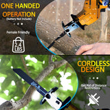 Reciprocating Saw Compatible with DeWalt 20V Battery, Brushless Power Cordless Recipro Saw, 0-3500SPM Variable Speed, Tool-free Blade Change, 4 Saw Blades Kit for Wood/Metal/PVC Cutting, Tool Only byczone