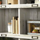 Sauder Barrister Lane Tall Bookcase/Book Shelf 10 Cube Cubby Storage Organizer, L: 35.55" x W: 13.5" x H: 75.04", White Plank Sauder