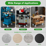 Nefish 8 Inch Heavy Duty Casters Wheels, Industrial Grade Thermoplastic Rubber Casters with Brake 6000 LBS, Ball Bearing Plate Swivel Castors Set of 4, Casters Wheels for Hand Truck, Industrial Nefish