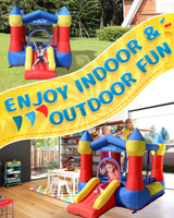 AirMyFun Toddler Bounce House with Blower for Kids 3-8, Inflatable Bouncy Jumping Castle with Slide, Indoor/Outdoor Jump Bouncer House, 82011A AirMyFun