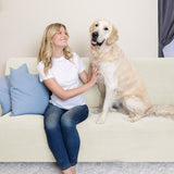 SUBRTEX Sofa 1-Piece Stretch Slipcover Soft Couch Washable Furniture Covers Jacquard Fabric Small Checks(Off-White,Medium), Loveseat/2-seater SUBRTEX