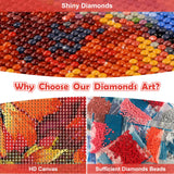 NEWENMO Dreamcatcher Diamonds Painting Kits for Adults Beginner, DIY 5D Flower Diamond Art Paint with Round Diamonds, Full Drill Gem Art Diamonds Art Painting for Home Wall Decor 12x16 Inch NEWENMO