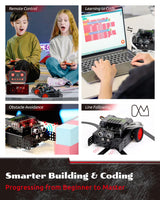 WhalesBot Rocky Coding & Remote Control Robot Kit for Kids 8-16, Modular/Scratch/Python/C Programming, Educational Engineering Science Toy Set with Multiple Sensors and Smart Controller WhalesBot
