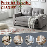 MWrouqfur Folding Futon Sleeper Sofa with Pull Out Couch Bed,Modern Velvet Loveseat Sleeper Convertible to Full Size Floor Couches Bed for Living Room Bedroom Small Space (Gray) MWrouqfur