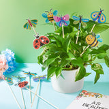 Boutigem 12Pcs Insect Diamond Art Painting Kit for Garden Decor 5D Butterfly Dragonfly Ladybug Bee Diamond Painting Stakes Supplies for Adult Beginner Party Home Ornament Boutigem