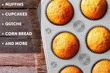 DecorRack Non-Stick Muffin Pan, 6-Cup, Bakeware for Baking Cupcakes (Pack of 1) DecorRack