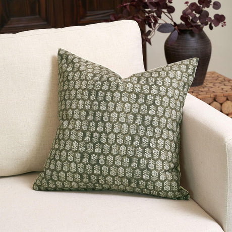 Amor Virisso 20x20 Pillow Covers Floral Pillow Covers Farmhouse Neutral Pillow Covers Decorative Pillows for Couch Accent Sofa Pillows 1PC, Olive Green Amor Virisso