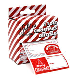 110 Count Christmas Gift Tag Stickers - Elegant Red & Silver Designs, Personalized Name Labels for Holiday Gift Wrapping Gift Boutique