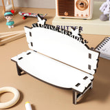 Ipetboom Office Practice White Embryo DIY Crafts Sublimation Blank Chair Decor Table Ornament DIY Chair Craft Sublimation Photo Bench Sublimation Decoration Wooden Doll House Dining Table Ipetboom