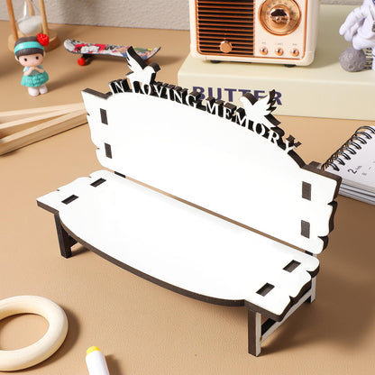 Ipetboom Office Practice White Embryo DIY Crafts Sublimation Blank Chair Decor Table Ornament DIY Chair Craft Sublimation Photo Bench Sublimation Decoration Wooden Doll House Dining Table