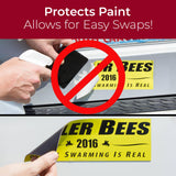 Cut-to-Size Bumper Sticker Magnetizer 2 Pack: Turn Any Decal Into a Strong Magnet. Durable & Weatherproof Magnetic Strip Protects Paint & Allows for Easy Swaps. Flexible 4x12 Sheet Guaranteed to Stick CarSignia