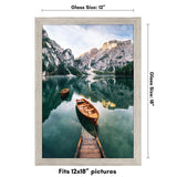 Americanflat 12x18 Poster Frame with Shatter-Resistant Glass - Gallery Style Frame with Engineered Wood - Signature Collection - Photo Frame for Wall Display - Driftwood Americanflat