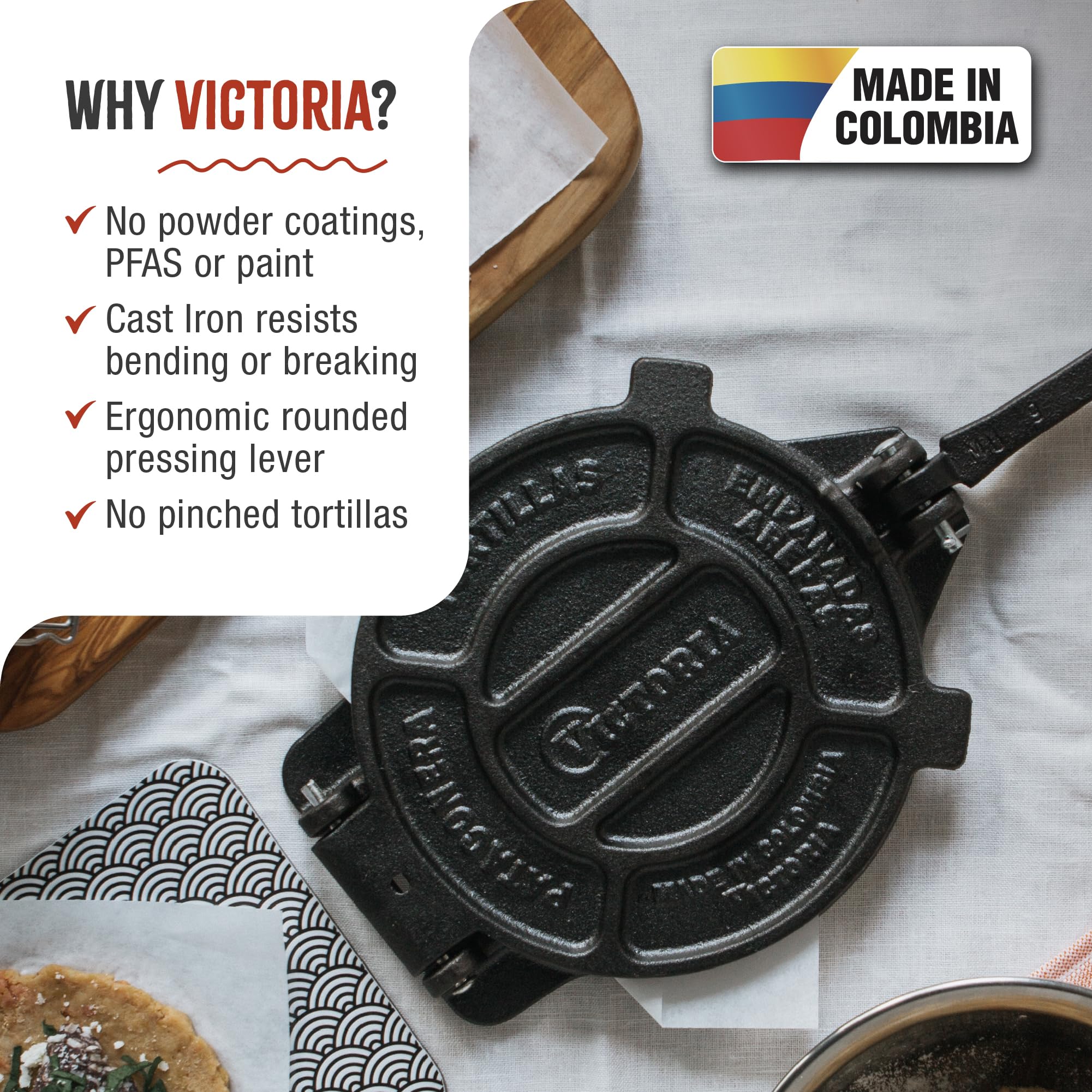 8-inch Cast Iron Tortilla Press - Thumbnail 5