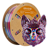 ERYONE Silk Twist Rainbow 3D Printer PLA Filament 1.75 +/-0.03mm, Shiny Multicolor Filament PLA 1KG(2.2LBS), Psychedelic (Red Yellow Blue) ERYONE