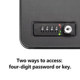 Adoreal Gun Safes for Pistols, Small Pistol Safe Handgun Portable Safe with 4 Digits Combination Lock for Gun Storage, Plastic Handgun Case for Car, Home, Travel Adoreal