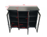 Kings Brand Furniture Wood Storage Sideboard Buffet Cabinet Console Table, Black Kings Brand Furniture