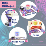 ButterflyEdufields 100+ STEM Projects | Girls Mini Engineering Kit for Ages 8 10 12 15 Years | Ultimate DIY Science Experiments for Kids | Educational Engineering Toys Best Birthday Gift idea Butterfly EduFields