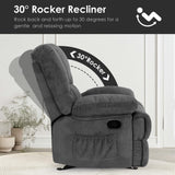 STARY Oversized Rocking Rocker Recliner Chair for Living Room Adults STARY