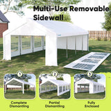 Quictent Premium 10x30 Party Tent Heavy Duty Outdoor Gazebo White Event Shelter Wedding Canopy Tent for Parties Carport BBQ with Removable Sidewall Windows & Storage Bags Quictent