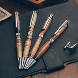 Colarr 10 Pcs Pen Kits for Wood Turning 7mm Slimline Pen Twist Kit with Refill Lathe Turning Supplies for Making Office Classroom Supplies DIY Friend Teacher Student Gifts(Silver) Colarr