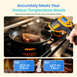 Etekcity Infrared Thermometer Laser Temperature Gun 774, Meat Food Candy Oven Thermometer for Griddle Accessories, Heat Gun for Cooking Refrigerator Tools, Yellow, -58°F to 842°F Etekcity