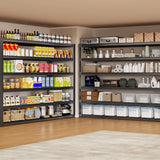 PMKES 65" W Garage Shelving Heavy Duty, 6 Tier Garage Shelves, Adjustable Storage Shelving Unit, Commercial Metal Shelf Rack for Warehouse, Pantry, School, Shop PMKES